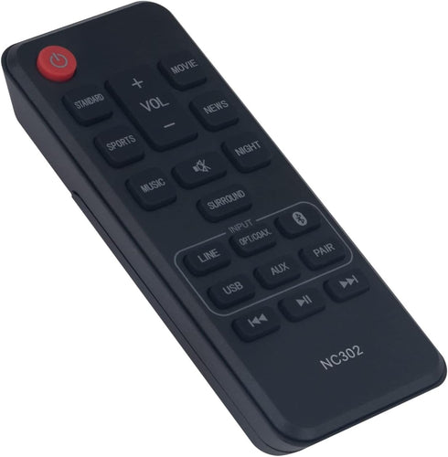 NC302 NC302UH RTNC302UH Replace Soundbar Remote Control fit for Sanyo Sound Bar Speaker Home Theater System FWSB426F FWSB426FA NC306 NC306UH sub f...