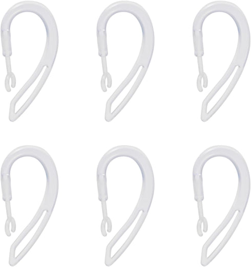 Replacement Ear Hooks for Bluetooth Headset, Universal Two Way Radio Earpiece Small Clamp Ear Loop Clips (Clear, 6Pcs)...