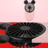 Cute Personal Mini Fan, Handheld & Portable USB Rechargeable Fan with Beautiful LED Light, 3 Adjustable Speeds, Portable Holder, for Indoor Or Out...