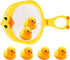 Bath Toy Baby Bathtub Duck Toy Set, 1 Pcs Ducky Animals Fishing Net with 6 Pcs Water Floating Sea Animals Duck Toys, Bathroom Floating Pool Fishin...