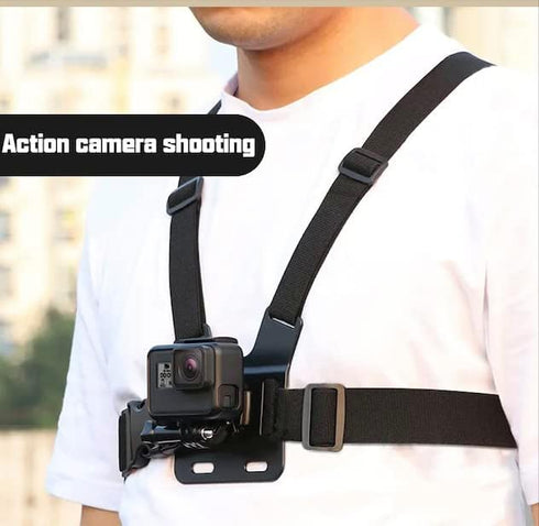 DovzS. Mobile Phone Chest Strap Holder.?ompatible with GoPro for VLOG/POV, with iPhone 13 12 11 Pro Max Plus, Samsung, GoPro Hero 9, 8, 7, 6, 5, O...