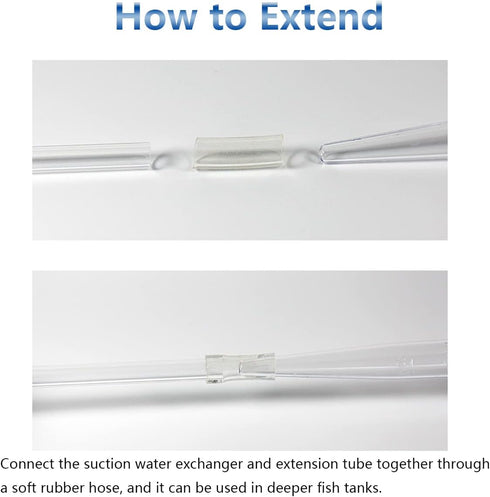 Fish Tank Cleaning Tools, Mini Manual Fish Tank Water Changer Aquarium Dropper,Extendable Fish Tank Cleaning Waste Remover, for Fish Tank(45cm/1Pc...