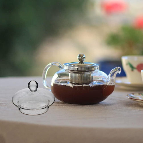 UPKOCH Tea Steeper Tea Steeper 4 Pack Glass Teapot Lid Replacement Teapot Strainer Covers Tea Filters Lids Tea Steepers Covers Teapot Spare Part G...