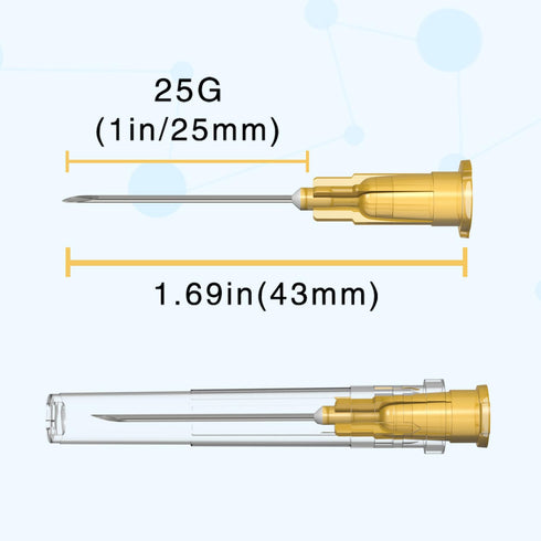 25 Gauge 1 Inch Needle,100 PCS Luer Lock Industrial Dispensing Accessories Needles,Individually Wrapped...