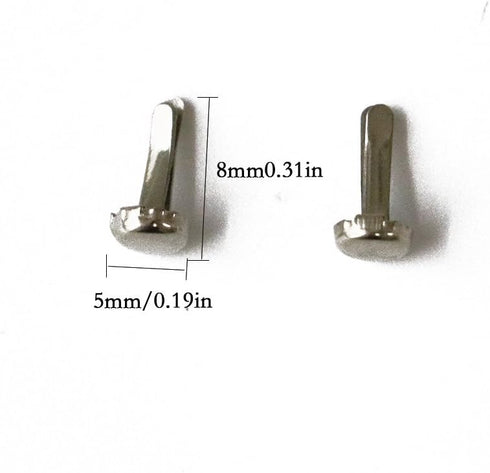 YEJI 200pcs Silver Mini Metal Brad Paper Fastener for DIY Craft 5mm, Paper Crafts, Scrapbooking, Card Making...