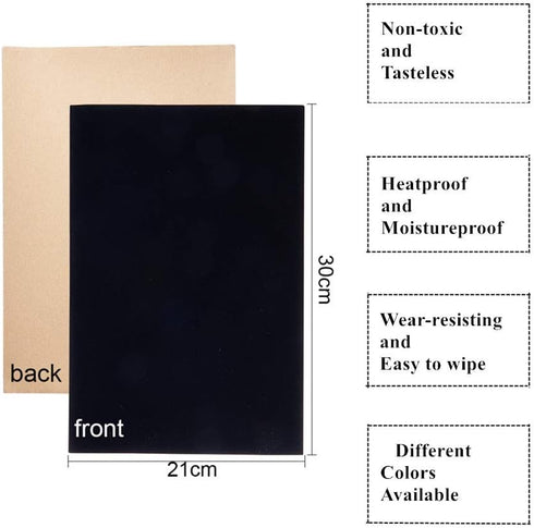 BENECREAT 20PCS Halloween Black Velvet Fabric Sticky Back Adhesive Back Sheets, A4 Sheet (8.3" x 11.8"), Self-Adhesive Durable Water Resistant Mul...