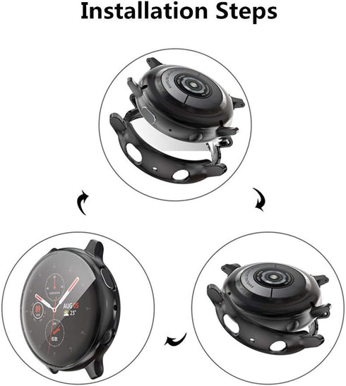 Suoman 3-Pack for Fossil Gen 5 Carlyle Case, High Definition Clear Screen Protector, All-Around Protective TPU Bumper Cover (Not Fit for Fossil Ge...