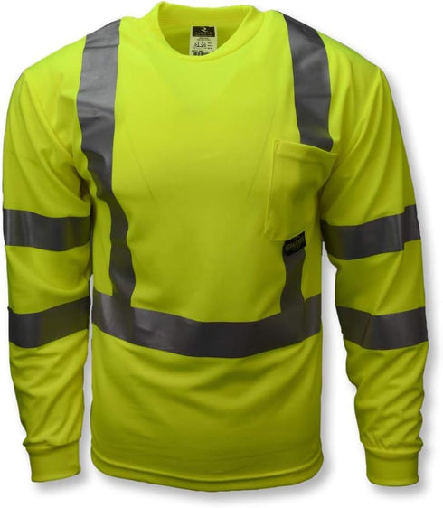 Radians ST21-3PGS-M Class 3 Max-Dri Moisture Wicking Mesh Long Sleeve Safety T-Shirt, Medium, Green...