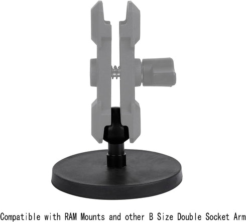 88mm(3.5") Diameter Round Magnet Mount Base with 25mm(1 inch) Ball,Compatible with RAM Mounts B Size Double Socket Arm and Other 1" Ball Bike Moto...