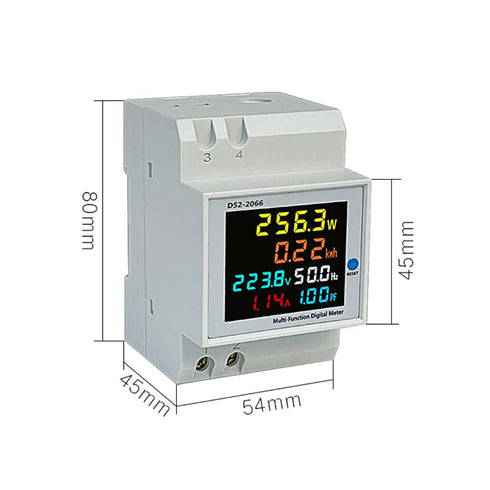 Digital Single Phase Energy Meter Tester Electricity Usage Monitor AC 110V 40V~300V 100A Ampermeter Power Voltmeter Ammeter Voltage Amps Watt Kwh ...