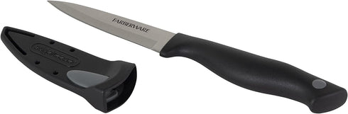 Farberware Edgekeeper 3.5-Inch Paring Knife with Self-Sharpening Blade Cover, High Carbon-Stainless Steel Kitchen Knife with Ergonomic Handle, Raz...