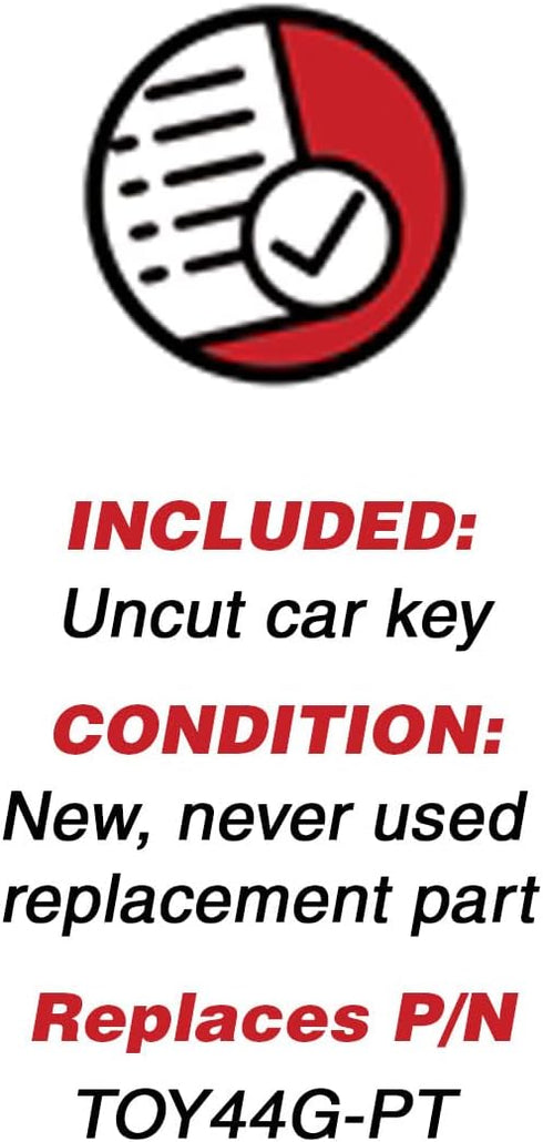KeylessOption Keyless Entry Remote Fob Uncut Blank Car Key for GQ43VT20T...