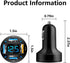 Car Charger 66W Super Fast Charging with USB 2.4A&QC 3.0(Voltmeter&LED Lights) Universal Quick Charge for 12-24V Car Cigarette Lighter Plug,Compat...