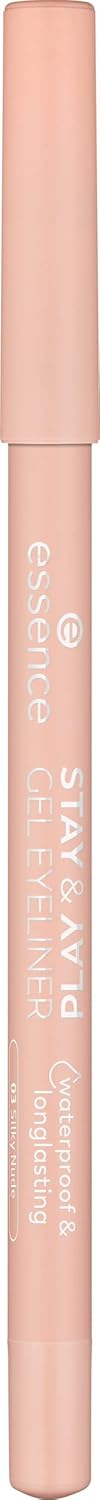 essence | Stay & Play Gel Eyeliner | Super Soft Gel-like Texture | Waterproof & Longlasting | Vegan & Cruelty Free (03 Silky Nude)...