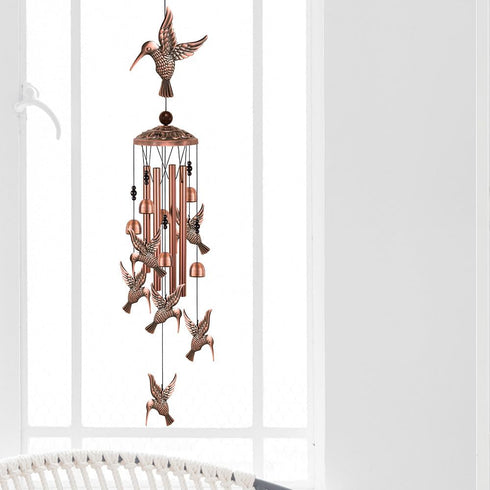Outdoor Hummingbird Wind Chimes Decor, Hummingbird Wind Catcher, Mobile Metal Hummingbird Wind Bells for Home, Room, Yard, Patio, Festival, Garden...