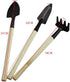 3 Pieces Mini Spade Shovel Harrow Gardening Tool Set Potted Plants Maintenance Suit with Wooden Handle Garden Tool for Indoor houseplant(3 Pack)...