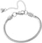 Women European Charm Bracelet Stainless Steel 3mm Snake Chain Bracelets Fits Charms Bead...