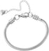 Women European Charm Bracelet Stainless Steel 3mm Snake Chain Bracelets Fits Charms Bead...