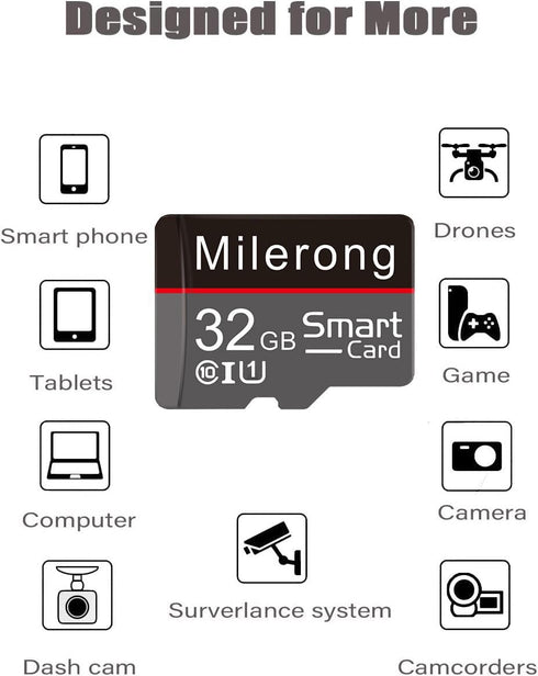 32GB Memory Card, Ultra UHS-I Memory Card - 98MB/s, C10, U1, Full HD V10, Ultra High Speed TF Card for Smart Phone/Bluetooth Speaker/Dash Cam...