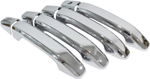 NewYall ABS Plastic Chrome Exterior Door Handle Covers for Sierra Silverado Suburban 1500 2500 3500 Tahoe Yukon 2014-2019 Outer Front Rear Left Dr...