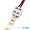 25 Pack Solderless White Led Tape Light Connectors Tighten Screw Terminal Blocks 2 Pin 10mm Connector with Screwdriver Wire to Strip Connector for...