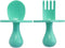 Elli&Nooli Baby Led Weaning Spoon & Fork Set - Mint Toddler Spoons & Forks - Ergonomic Grip Handles - Dishwasher Safe & Easy to Clean - Baby Feedi...