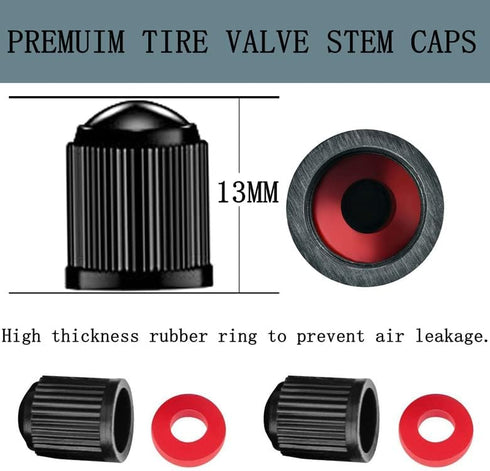 39mm Double Seal Valve Stem Caps,Valve Stem Extenders High Pressure Inflate/Flow Through Valve Stem Caps Tire Caps for High Pressure Cars, Trucks,...