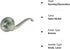 Design House 781815 Scroll Door Lever, Satin Nickel, Dummy/Decorative...
