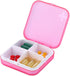 Pill Organizer - Portable Pill Box Small Pill Container for Purse or Pocket, Excellent Pill Storage Case (Pink, 4+6 Compartment)...