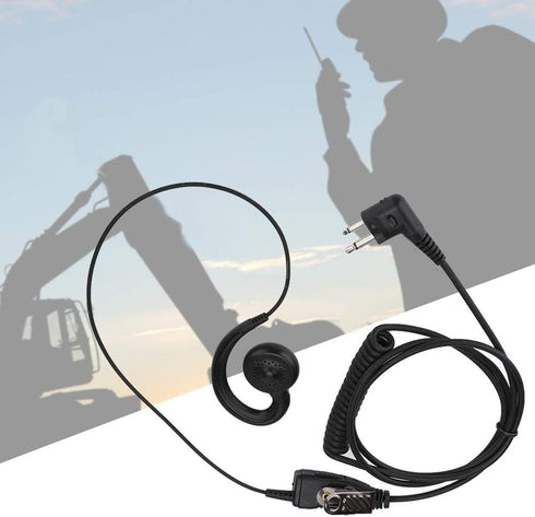 AEH3000-M1A Walkie Talkie Two Way Radio Black Headset Mic for , Modular Design 180° Rotating Speaker Earpiece, ABS Walkie Talkie Earphone High Sou...