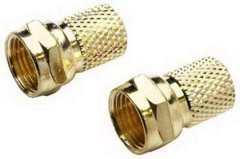 RCA Premium Coax RG6 Twist-On F-Connectors - 2 Pack (VH59R) GOLD...