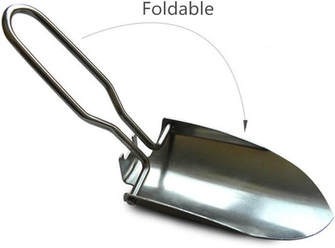 Garden Trowel Mini Outdoor Foldable Hand Shovel (Olive & Silver-2pcs)...