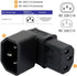 JSER IEC Male C14 to Up Direction Right Angled 90 Degree IEC Female C13 Power Extension Adapter 220V 10A Max...
