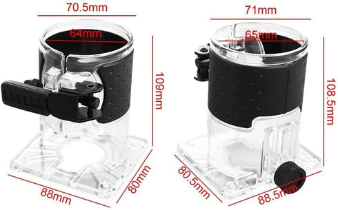 Wooden Router Base 2PCS Woodworking Trimming Base Transparent Shell Milling Machine Base Electric Trimmer Machine Base Power Tool Accessories...