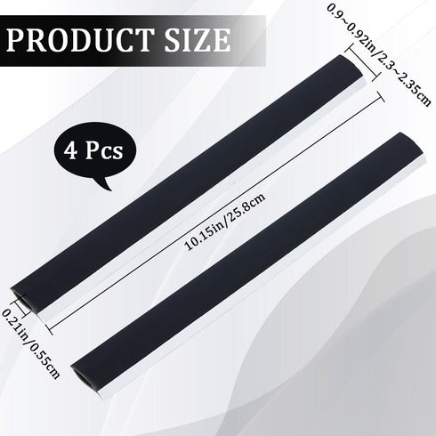 CRASPIRE 4Pcs Dustpan Rubber Edge Strips Adhesive Replacement Lip Black Broom Plastic Small Dustpan Repair Inlet Refill Pressing Garbage Silicone ...