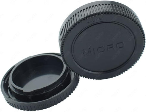 Body Cap & Rear Lens Cap Cover for Olympus E-M10 Mark IV III II E-M1 E-M5, Panasonic Lumix G9 G7 G95 G85 GH6 GH5 GH5S GH4 GH3 GX85 GX9 GX8 GF9 GF1...