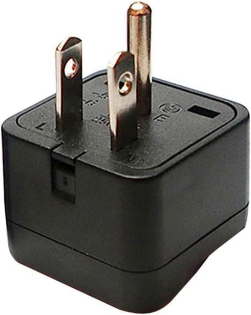2-Pack ALINNA US Travel Plug Adapter, EU to US Plug Adapter, Universal EU UK AU CN JP to USA (Type B), Grounded 3 Prong USA Wall Plug Adaptor Outl...