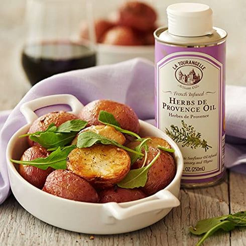 La Tourangelle Herbs De Provence Infused Sunflower Oil, High-Oleic Oil for Cooking, Vinaigrettes & Dipping Sauces, 8.45 fl oz...
