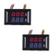 2pcs 0.28" LED Voltmeter Ammeter, Red and Blue Digital Multimeter Display Voltage Current Tester,DC 0-100V 10A Detector Voltage Current Meter Pane...