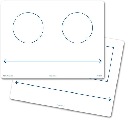 EAI Education Fraction Fluency Flexible Dry-Erase Boards - Set of 10...