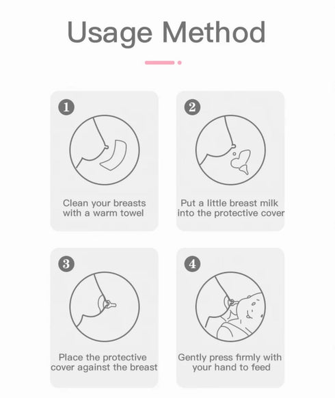 Nipple Shields for Nursing Newborn | Four Nipple Shields with Two Carrying Cases and Measuring Card | (20mm) Contact Nipple Shields for Breastfeed...