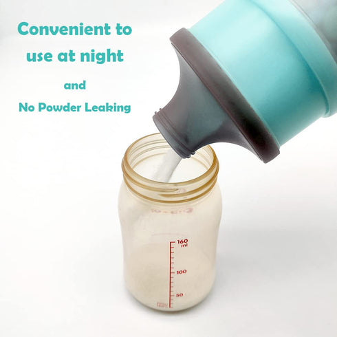 Baby Formula Dispenser Container, Portable Milk Powder Dispenser, Baby Feeding Travel Storage Container, Non-Spill Stackable Baby Snack Storage Co...