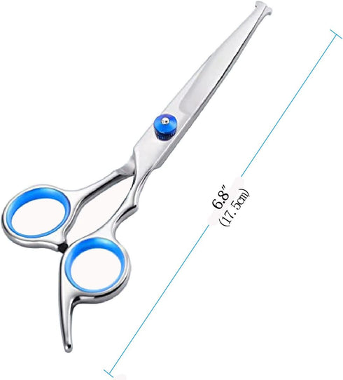 Dog Grooming Scissors,Pet Hair Scissors with Safety Round Tips Heavy Duty Titanium Stainless Steel Professional Dogs Cats Pets Grooming Shears...