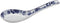 Porlien 5-inch Porcelain Navy Blue Floral Soup Spoons Set of 4...