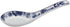 Porlien 5-inch Porcelain Navy Blue Floral Soup Spoons Set of 4...