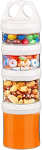 BeneLabel Stackable Food Storage Containers with Twist Lock System - BPA-Free Tritan Containers for Travel, Formula, Protein Powder, Snacks - Leak...