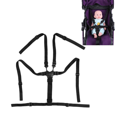 Holder Replacement Safety Security Belts Stroller Children Pushchair Rotating Adjustable High Chair Straps Universal Baby 5 Point Harness Belt for...