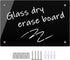 Black Glass Dry Erase Whiteboard, 8" x 12" Frameless Glass White Board for Home,School,Office,Black Surface?Glass BB-BK-2030?...
