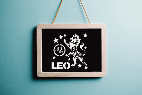 Leo Zodiac Sign Stencil - Astrology Inspired Craft Tool for DIY Projects - Durable 5.5 x 5.5 inches Reusable Plastic Stencil...