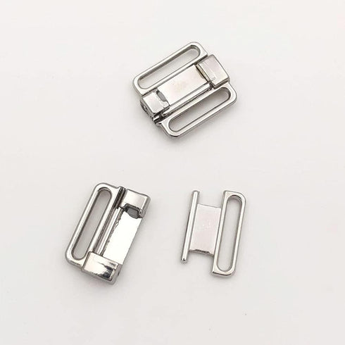 10 Sets 12mm Metal Bra Clasp Sewing Lingerie Front Closure Replacement Part (Silver 1/2")...